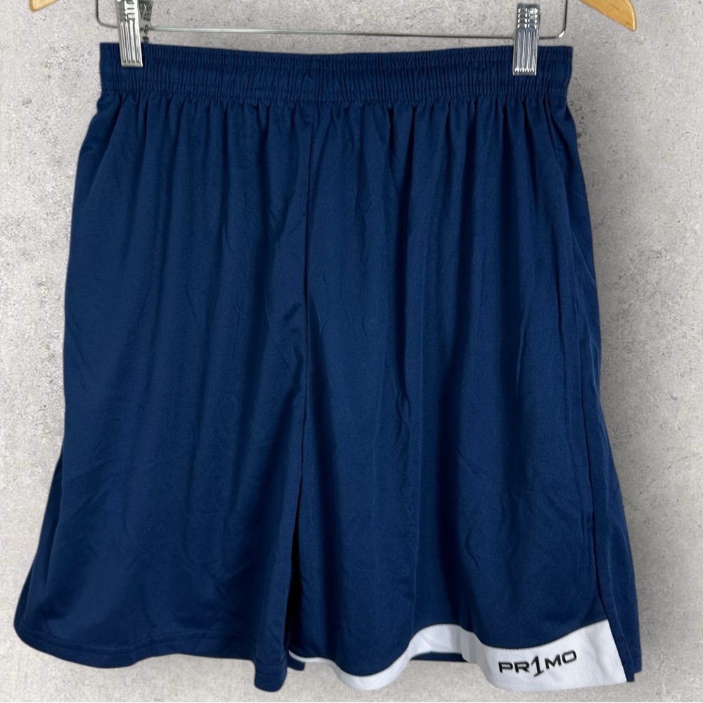 PR1MO Canada Blue Athletic Soccer Shorts Boys Size XL Activewear Sporty Longline